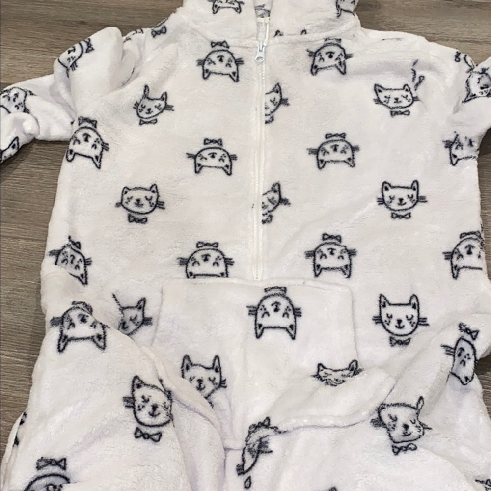 adult White cat Onsie